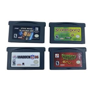 Game Boy Advance Game Lot Star Wars, Madden, Scooby-Doo, Frogger Authentic Work
